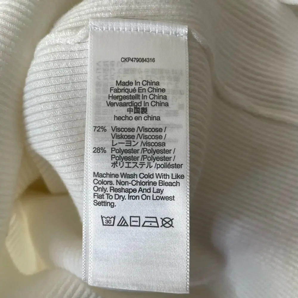 Madewell Wide Rib‎ Sweater Top NM615 Sweetheart Corset Antique Cream Sz XS NWT